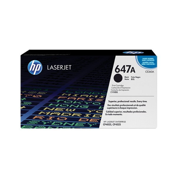 HP CE260A Toner - HP 647A Black Original  Toner Cartridge - CE 260A