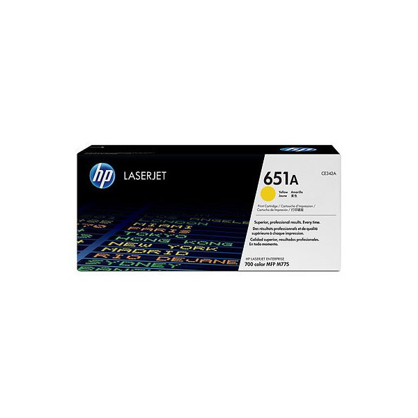 HP CE342A Toner - HP 651A Yellow Original  Toner Cartridge - CE 342A