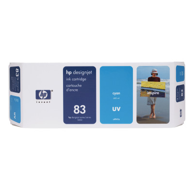 HP Cartouche d'encre cyan UV 83 (680 ml) tête d’impression A jet d'encre thermique