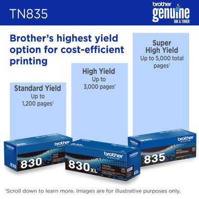 Brother TN-835 Cartouche de toner 1 pièce(s) Original Noir