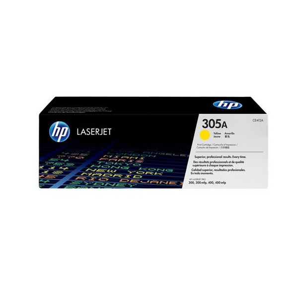 HP CE412A Toner - HP 305A Yellow Original  Toner Cartridge - CE 412A