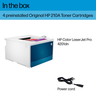 HP Color LaserJet Pro LaserJet Pro 4201dn Wireless Color Printer, Duplex
