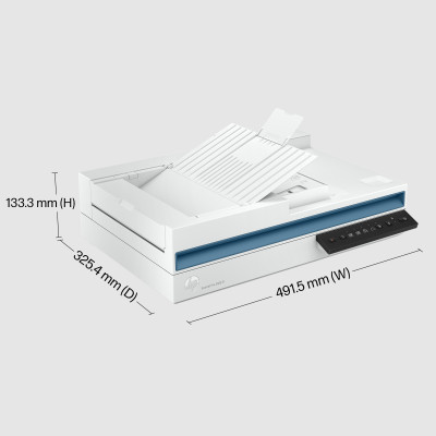 HP ScanJet Pro 3600 f1 Scanner à plat A4 avec chargeur automatique, jusqu’à 30 ppm 60 ipm,1200 x 1200 DPI