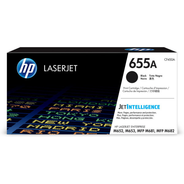 HP CF450A Toner - HP 655A Black Original  Toner Cartridge - CF 450A