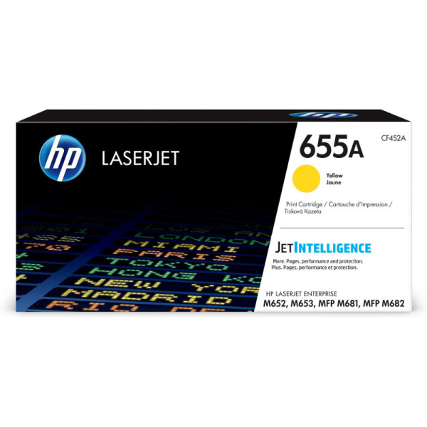 HP CF452A Toner - HP 655A Yellow Original  Toner Cartridge - CF 452A