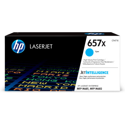 HP 657X High Yield Cyan Original LaserJet Toner Cartridge