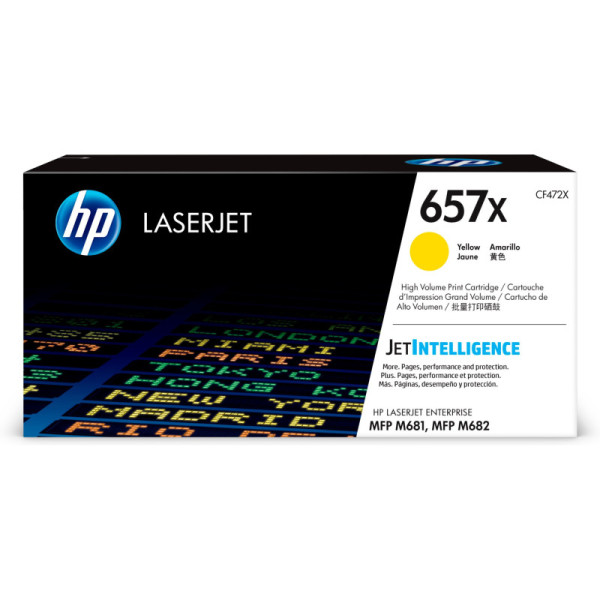 HP CF472X Toner - HP 657X High Yield Yellow Original  Toner Cartridge - CF 472X