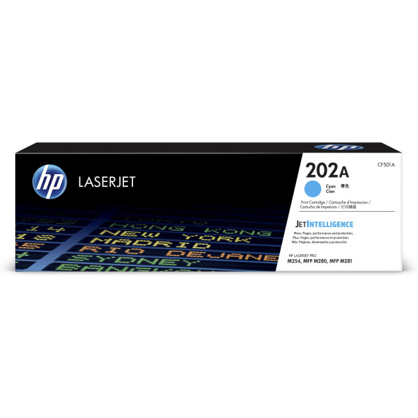 HP CF501A Toner - HP 202A Cyan Original  Toner Cartridge - CF 501A