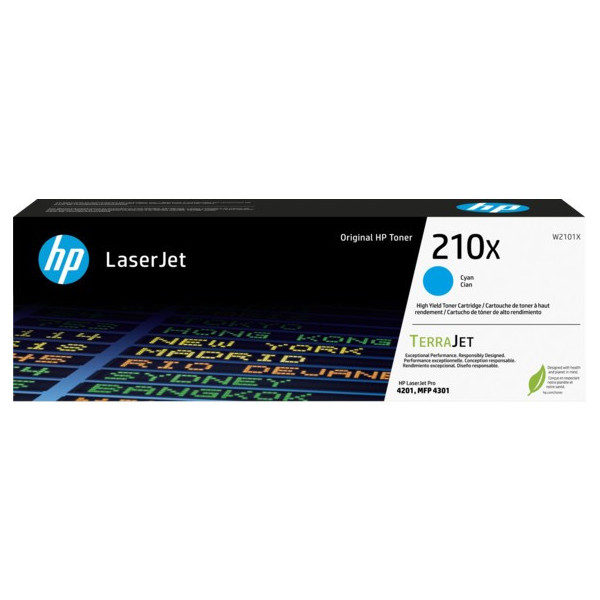 HP 210X Cyan Original LaserJet Toner Cartridge W2101X