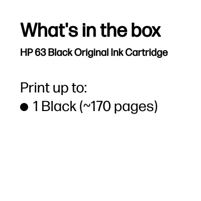 HP 63 Black Original Ink Cartridge