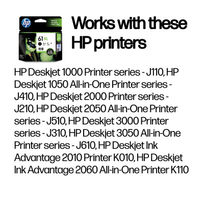 HP 61XL High Yield Black Original Ink Cartridge